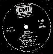 Promocional flexible, cara A Tino Casal 'Life on mars?'  y cara B Duran Duran 'Planet earth'
